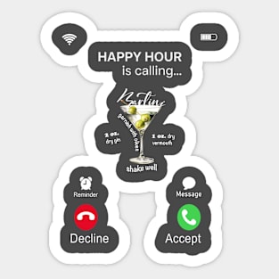 Happy MARTINI Hour is calling Sticker